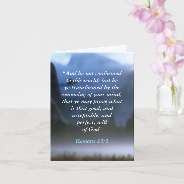 Romans 12:2 card (Orchid)