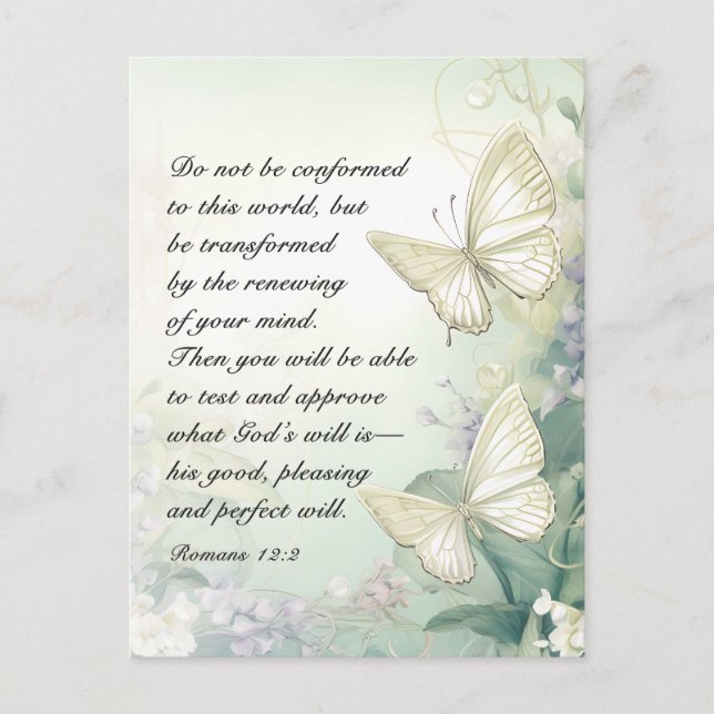 Romans 12:2 Do not Conform to this World Bible Postcard (Front)