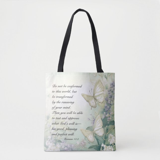 Romans 12:2 Do not Conform to this World Bible Tote Bag (Front)