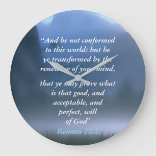 Romans 12:2 large clock