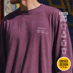 Romans 12:2 New life Christian minimalist text Tri-Blend Shirt
