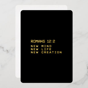 Romans 12:2 New Mind Life Creation Minimalist