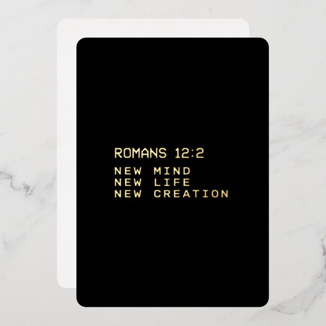 Romans 12:2 New Mind Life Creation Minimalist (Front/Back)
