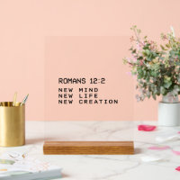 Romans 12:2 New Mind Life Creation Minimalist