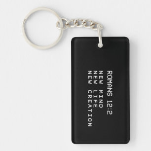 Romans 12:2 New Mind Life Creation Minimalist Key Ring