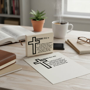 Romans 12:2 NIV Bible Verse Rubber Stamp