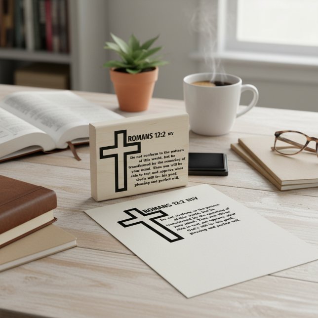 Romans 12:2 NIV Bible Verse Rubber Stamp (Romans 12:2 NIV Bible Verse Rubber Stamp)