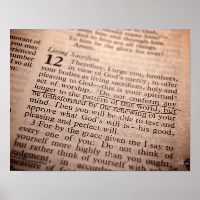Romans 12:2 [Print] Poster (Front)