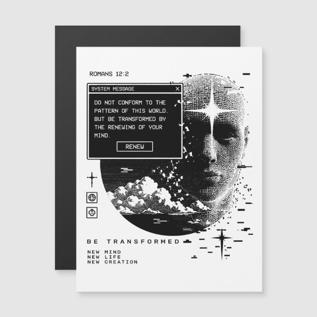 Romans 12:2 Renew Your Mind System Message Alert (Front/Back)