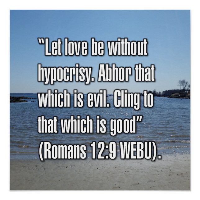 Romans 12:9 WEBU Poster (Front)