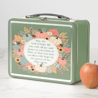 Romans 15:13 Fall Metal Lunch Box