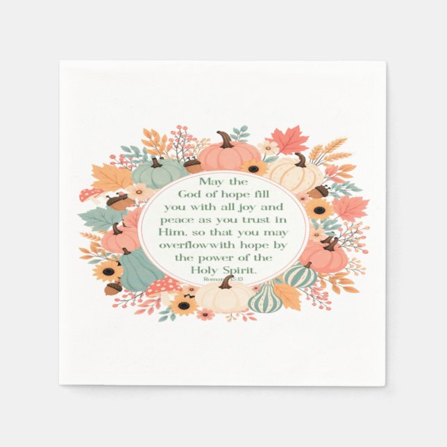 Romans 15:13 Fall  Napkin (Front)