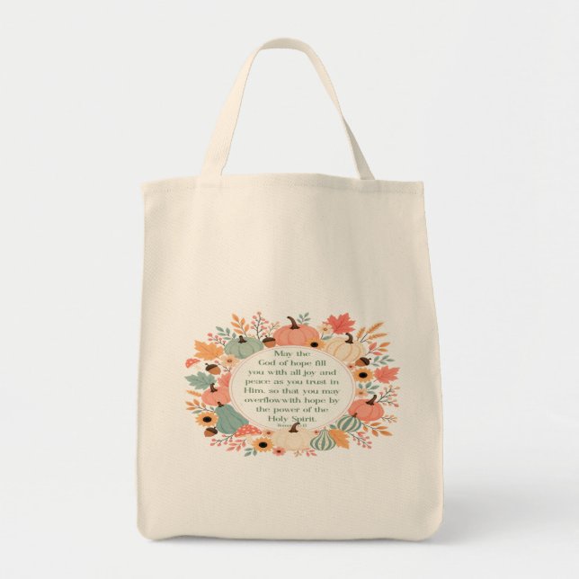 Romans 15:13 Fall  Tote Bag (Front)