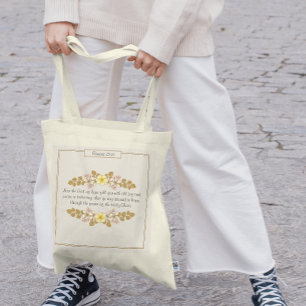 Romans 15:13 Floral Christian Tote Bag