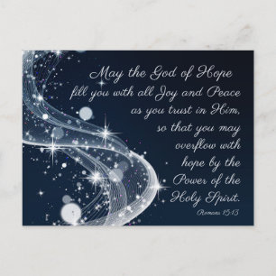 Romans 15:13 God of Hope Bible Verse  Postcard