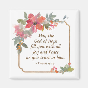 Romans 15:13 God of Hope, Christmas Magnet