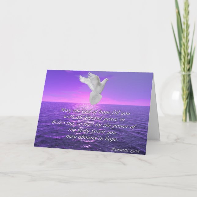 Romans 15:13 Hope Bible quotes card (Front)