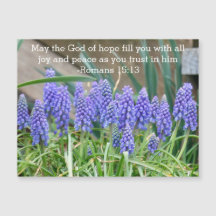 Romans 15:13 Hyacinth Magnetic Card