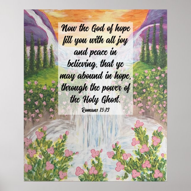 Romans 15:13 Poster (Front)