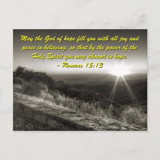 Romans 15:13, Sunrise Postcard (Front)