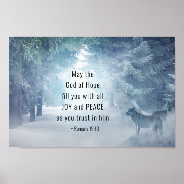 Romans 15:13 The God of Hope Poster (Front)