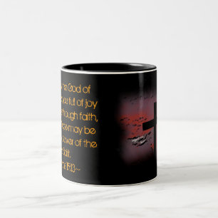 Romans 15:13 Two-Tone coffee mug