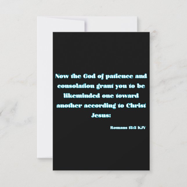Romans 15:5 KJV Bible Scripture Greeting Card (Front)