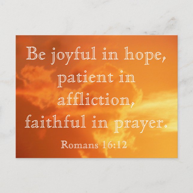 Romans 16:12 - postcard (Front)