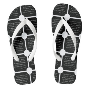 Romans 1:25 Bible Verse Quote W/B All-Over Unisex Jandals