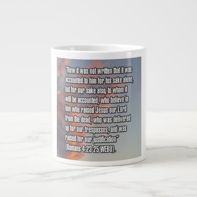 Romans 4:23–25 WEBU Mug (Front)