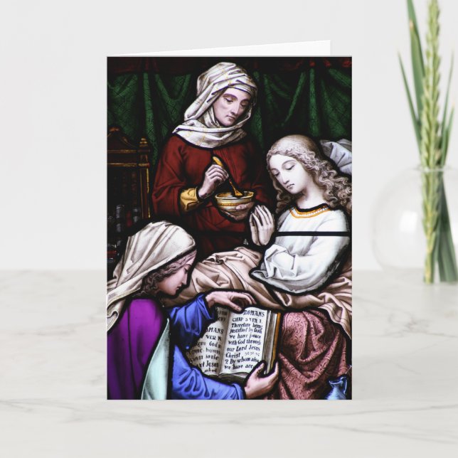Romans 5:1 Stained Glass Card (Front)