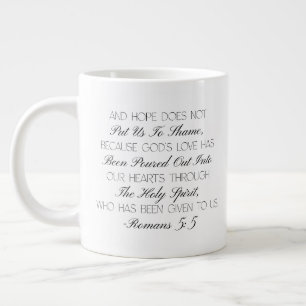 Romans 5:5 Hope Bible Verse Mug
