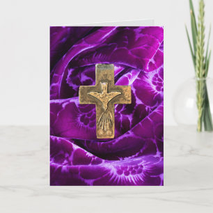 Romans 5:5 Hope faith cross Religious Christian Card