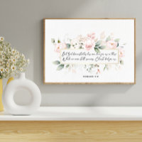 Romans 5:8. Floral Bible Verse