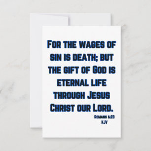 Romans 6:23 Bible Verse Greeting Card