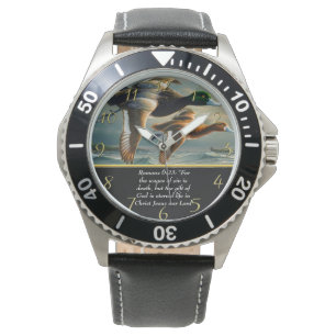   Romans 6:23 Christian Faith cross with ducks   Watch