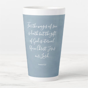 Romans 6:23 Customisable Bible Verse Latte Mug