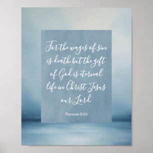 Romans 6:23 Customisable Bible Verse Poster