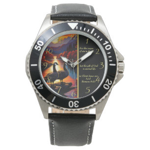 Romans 6:23 White Church gold Watch