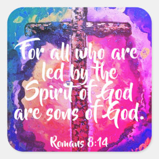 Romans 8:14 Christian Bible Scripture Stickers