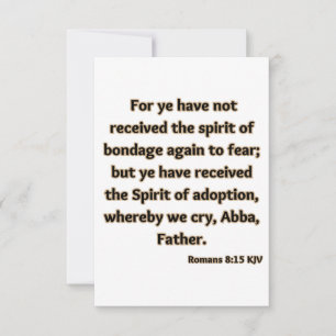 Romans 8:15 KJV Bible Scripture Greeting Card