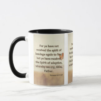 Romans 8:15 KJV Bible Scripture Pic Two-Tone Mug