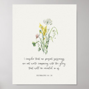 Romans 8:18 Bible Verse Poster