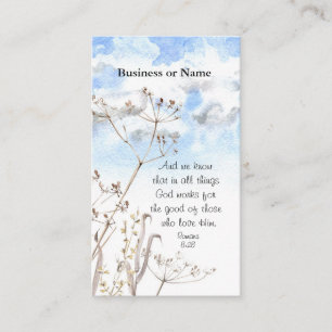 Romans 8:28 All things God works for the good Business Card
