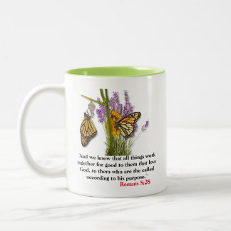 Romans 8:28 All Things Work Together For Good  Two-Tone Coffee Mug