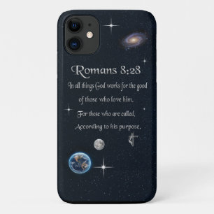 Romans 8:28 Christian Bible verse Case-Mate iPhone Case