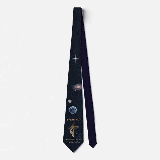 Romans 8:28 Christian  Tie (Front)