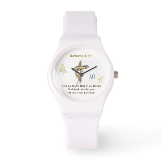 Romans 8:28 Christian  Watch (Front)