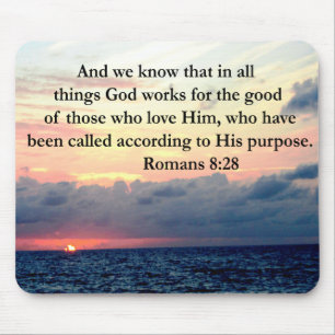 ROMANS 8:28 FAITH MOUSE PAD