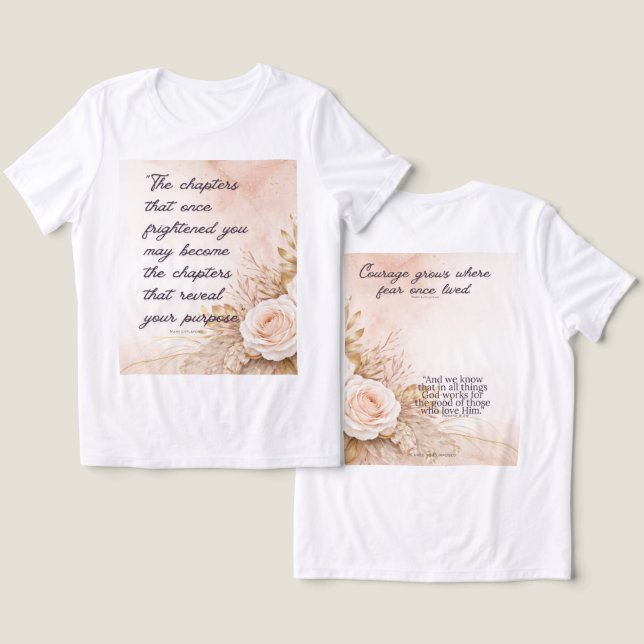 Romans 8:28 Faith Tri-Blend Shirt (Design Front & Back)